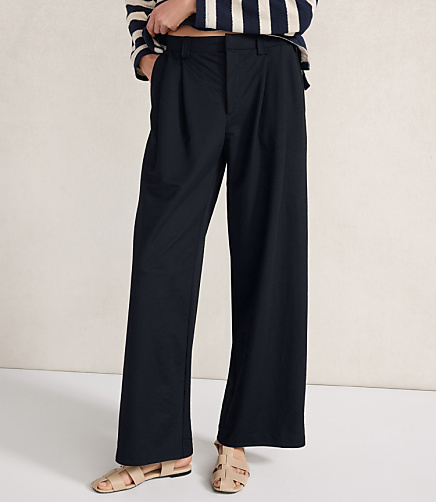 Haven Well Within Double Knit Pleated Wide Leg Trouser