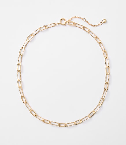 Textured Chain Link Necklace