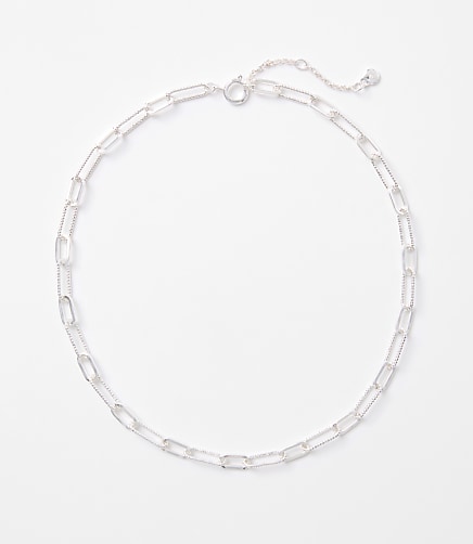 Textured Chain Link Necklace