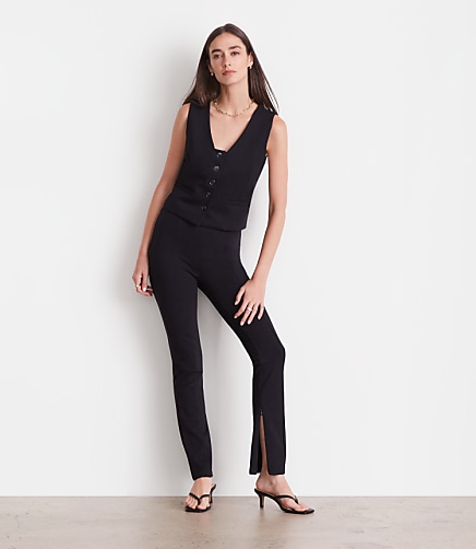 LOFT Versa Ponte Deluxe Split Hem Slim Pants