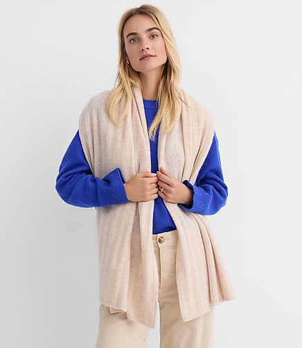 Cashmere Wrap - Pale Oat Heather