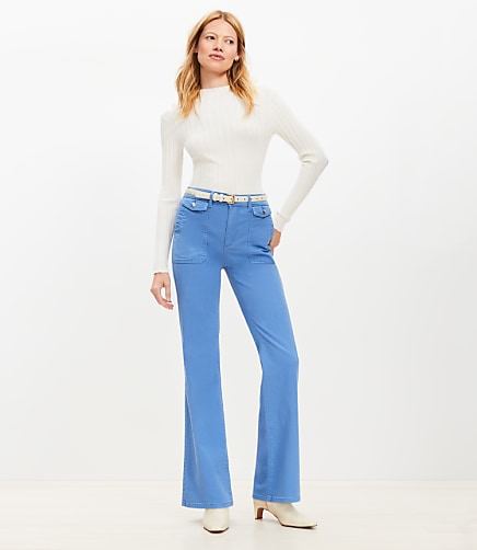 Utility Pocket High Rise Slim Flare Pants