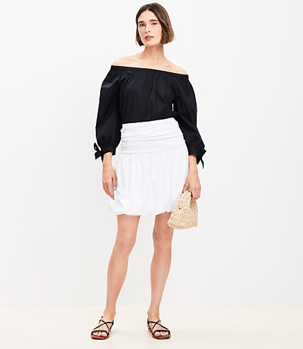 Bubble Hem Mini Skirt
