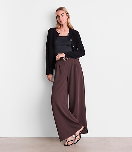 Tall LOFT Versa Crepe Drape Palazzo Pant