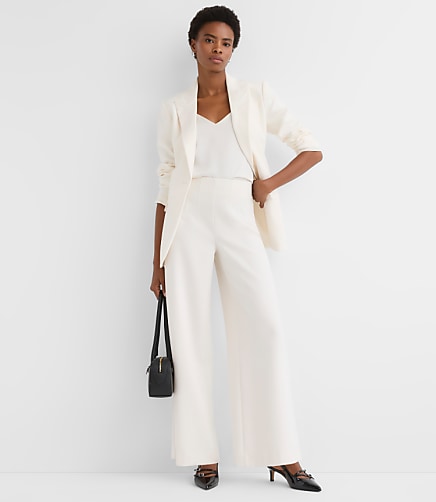 Darted Palazzo Pants in Doubleface