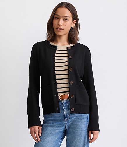 Waisted Patch Pocket Cardigan