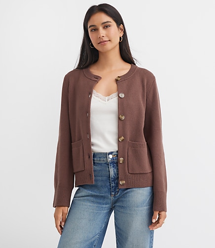 Waisted Patch Pocket Cardigan