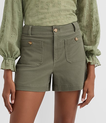 Petite Curvy Palmer Shorts in Twill