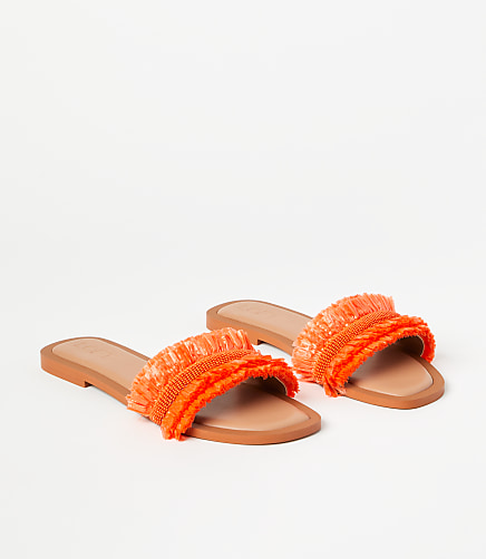 Beaded Raffia Sandals
