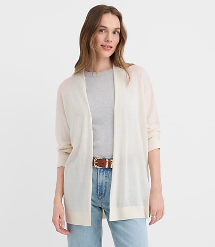 Sheer Open Cardigan - Popcorn