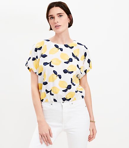 Lemon Bubble Hem Top