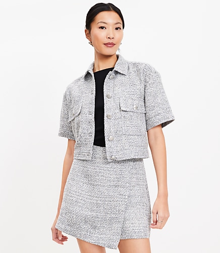 Tweed Wrap Skort