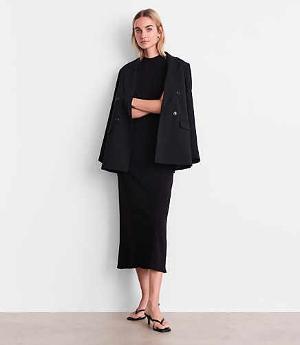 LOFT Versa Sleeveless Mock Neck Midi Sweater Dress