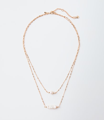 Pearlized Layered Necklace