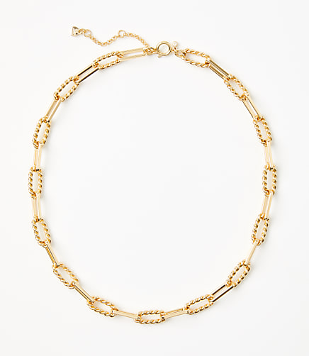 Textured Chain Link Necklace