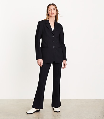 Petite LOFT Versa Ponte Deluxe Sculpted Blazer