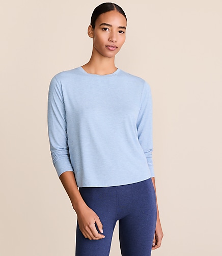 Lou & Grey Heathered Essential Modal Long Sleeve Tee