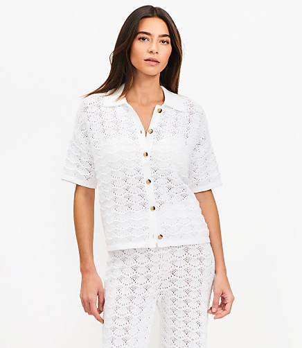 LOFT Beach Pointelle Shirt