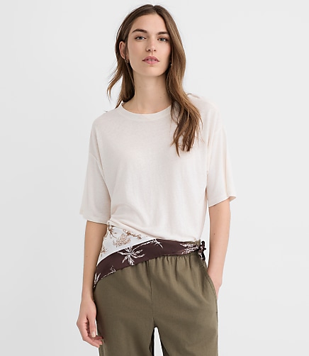 Linen Blend Modern Tee