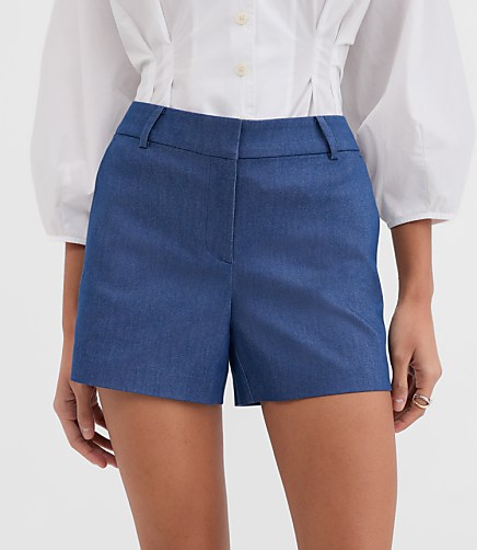 Petite Curvy Riviera Shorts in Refined Denim