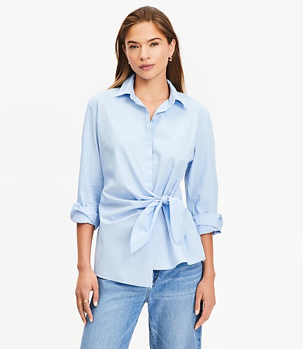 Poplin Wrap Shirt