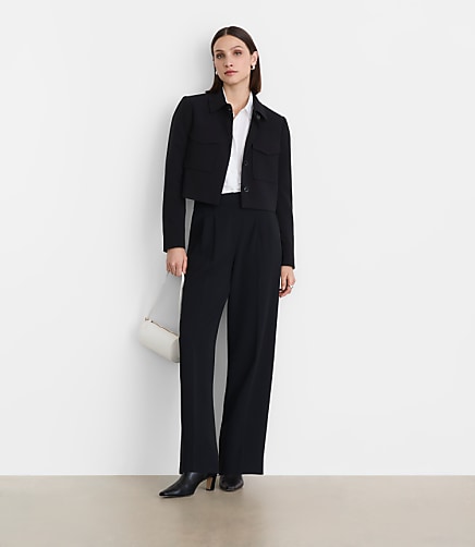 Petite LOFT Versa Seasonless Stretch Patch Pocket Jacket