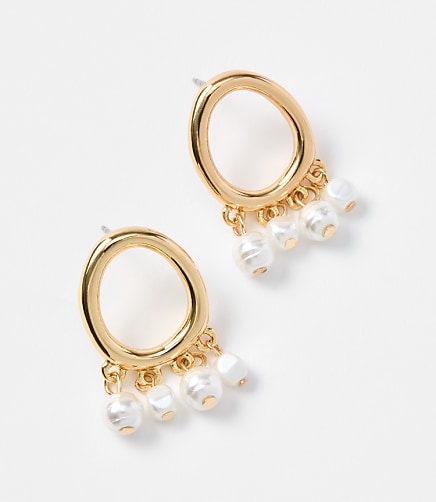 Mother Of Pearl Cluster Stud Earrings