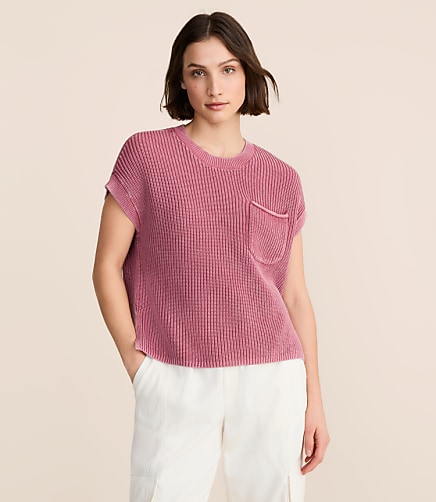 Lou & Grey Ribbed Pocket Wedge Sweater
