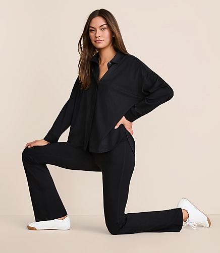 Petite Lou & Grey Brushedsoft Foldover Flare Pants