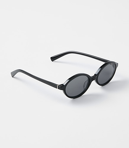 LOFT Versa Small Round Sunglasses - Black