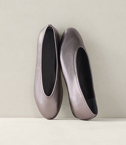 Haven Well Within Soft Leather Ballet Flats - Gunmetal