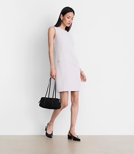 LOFT Versa Crepe Drape Mini Pocket Dress