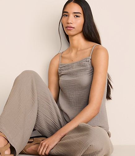 Petite Lou & Grey Ruched Triple Cloth Tank Top