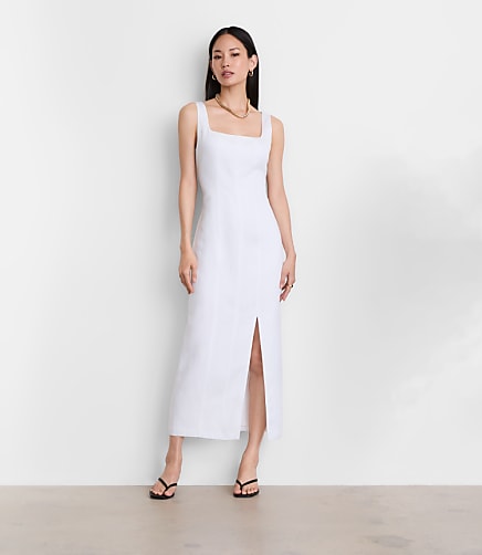 Petite LOFT Versa Luxe Lyocell Linen Midi Dress
