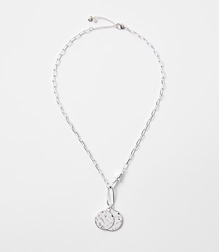 Hammered Coin Charm Necklace