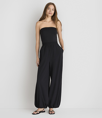 Petite Lou & Grey Strapless Balloon Pant Jumpsuit