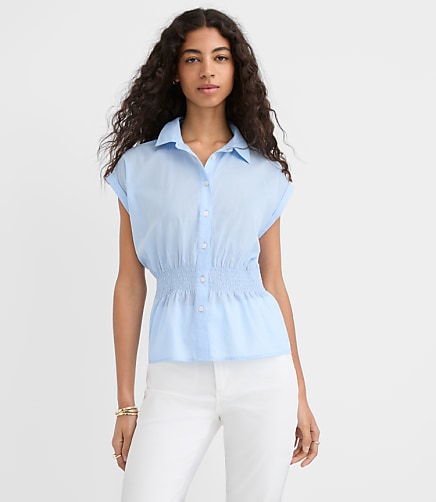 Petite Smocked Waist Shirt