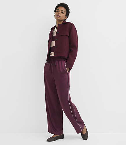 Sawyer Pull On Pants in Striped Satin