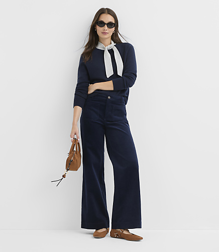 Contrast Tie Neck Sweater