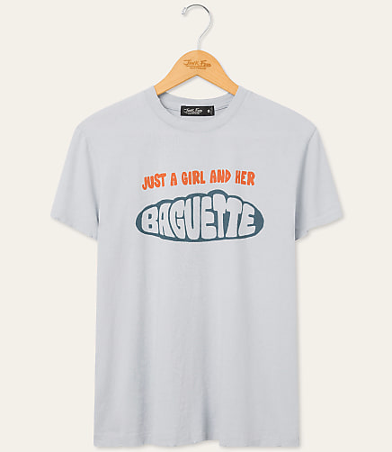 Junk Food Just a Girl and Her Baguette Vintage Tee