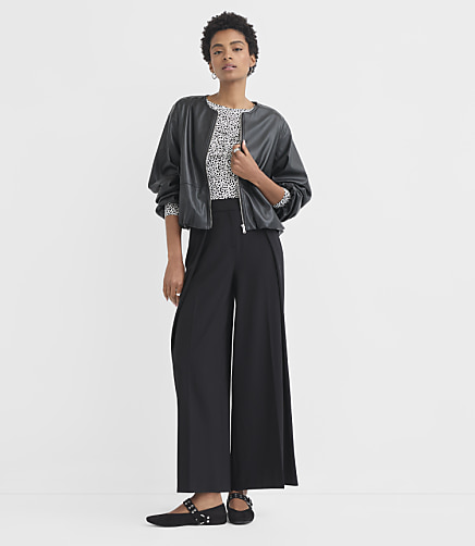 Foldover Wide Leg Pants
