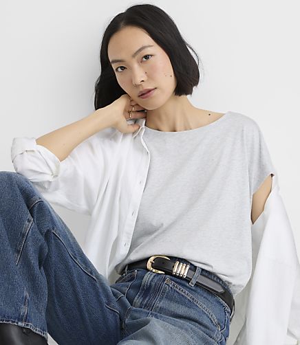 Heathered Modern Wedge Tee