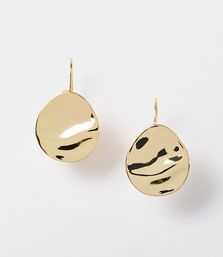 Molded Coin Pull Through Earrings
