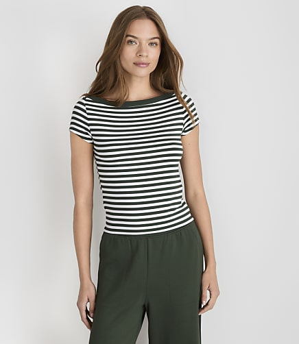 Lou & Grey Striped Essential Modal Baby Tee