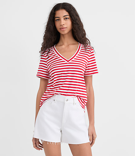 Striped Everyday V-Neck Tee