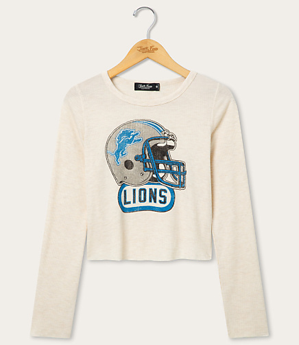 Junk Food Detroit Lions Helmet Crop Thermal