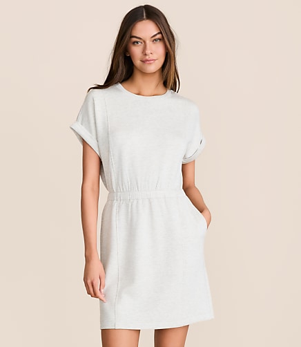 Lou & Grey Heathered Scubasoft Mini Pocket Dress