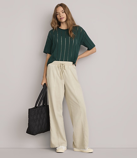 Petite Lou & Grey Softened Denim Wide Leg Pants