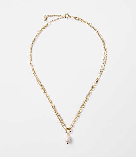 Pearlized Layered Necklace