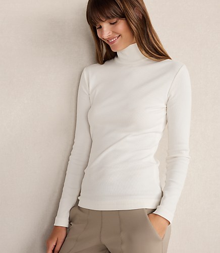Haven Well Within Essential Organic Cotton Mock Neck Long Sleeve Tee